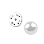 Fashion, accesorii si bijuterii - Femei - Bijuterii femei - Brose femei - Brosa perla, inchizatoare decorativa 1 cm Alba - Infinity.ro