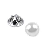 Fashion, accesorii si bijuterii - Femei - Bijuterii femei - Brose femei - Brosa perla, inchizatoare decorativa 1 cm Alba - Infinity.ro