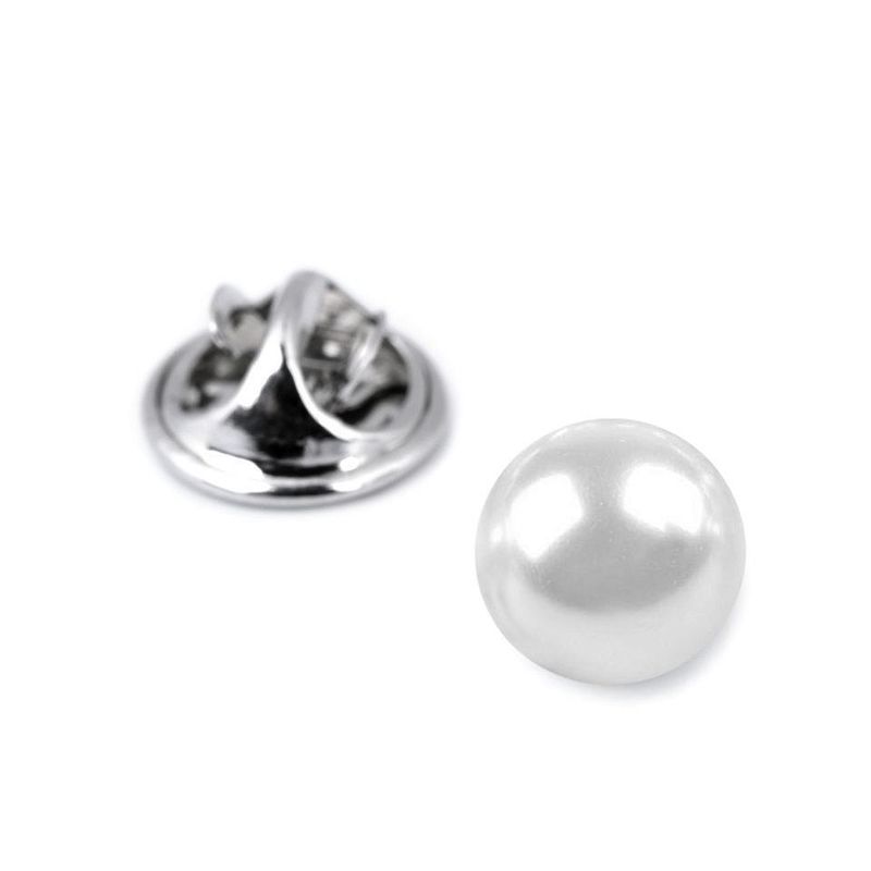 Fashion, accesorii si bijuterii - Femei - Bijuterii femei - Brose femei - Brosa perla, inchizatoare decorativa 1 cm Alba - Infinity.ro
