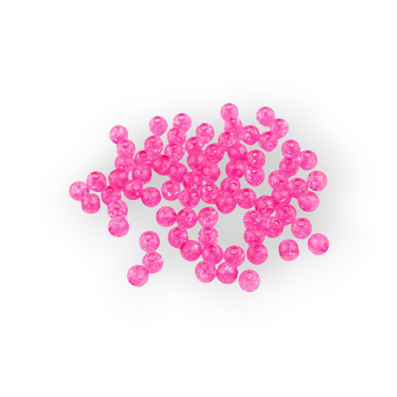 Casa si Gradina - Decoratiuni - DIY - Articole mercerie - Set 250 margele plastic Cracked, diametru 6 mm, 30 g, Roz - Infinity.ro