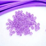 Casa si Gradina - Decoratiuni - DIY - Articole mercerie - Set 250 margele plastic Cracked, diametru 6 mm, 30 g, Mov deschis - Infinity.ro