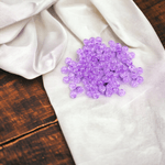 Casa si Gradina - Decoratiuni - DIY - Articole mercerie - Set 250 margele plastic Cracked, diametru 6 mm, 30 g, Mov deschis - Infinity.ro