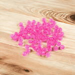 Casa si Gradina - Decoratiuni - DIY - Articole mercerie - Set 250 margele plastic Cracked, diametru 6 mm, 30 g, Roz - Infinity.ro