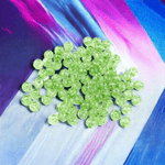 Casa si Gradina - Decoratiuni - DIY - Articole mercerie - Set 250 margele plastic Cracked, diametru 6 mm, 30 g, Verde - Infinity.ro