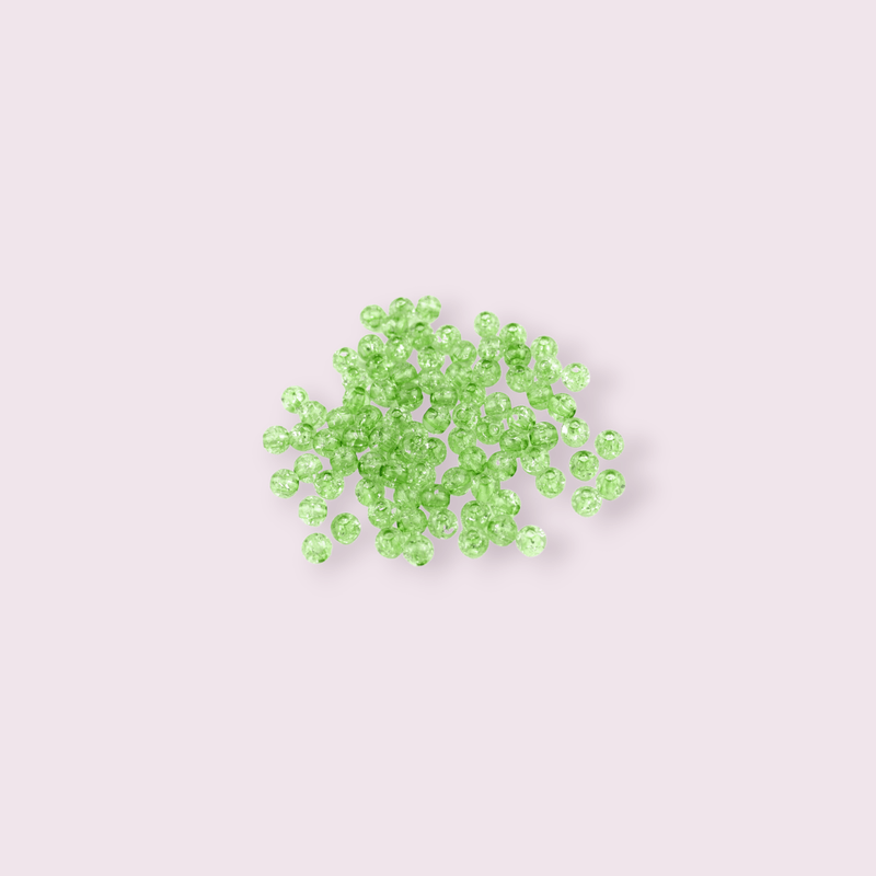 Casa si Gradina - Decoratiuni - DIY - Articole mercerie - Set 250 margele plastic Cracked, diametru 6 mm, 30 g, Verde - Infinity.ro