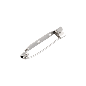 Baza metalica pentru brosa, dimensiuni 5 x 34 mm, Argintiu