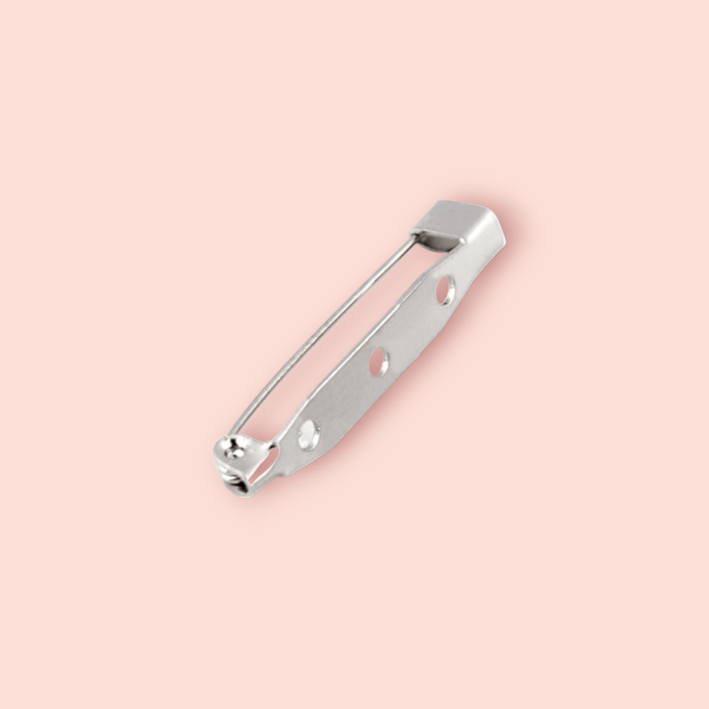 Casa si Gradina - Decoratiuni - DIY - Articole mercerie - Baza metalica pentru brosa, dimensiuni 5 x 34 mm, Argintiu - Infinity.ro