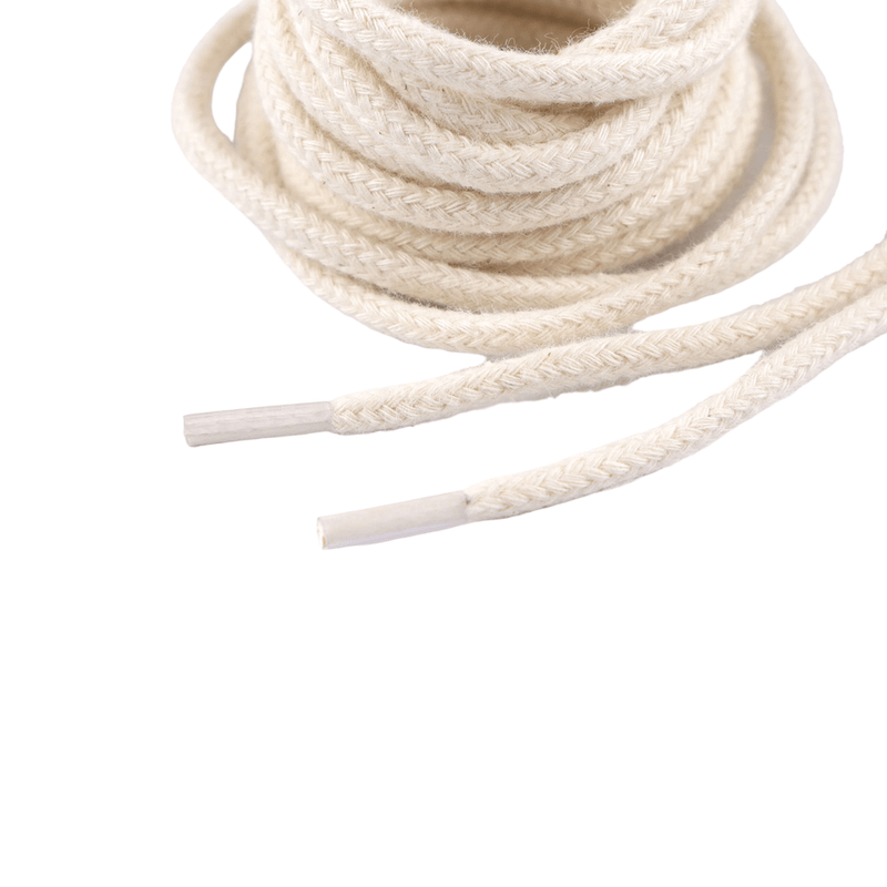 Fashion, accesorii si bijuterii - Femei - Incaltaminte femei - Accesorii incaltaminte - Sireturi rotunde din bumbac, lungime 120 cm, Ecru - Infinity.ro