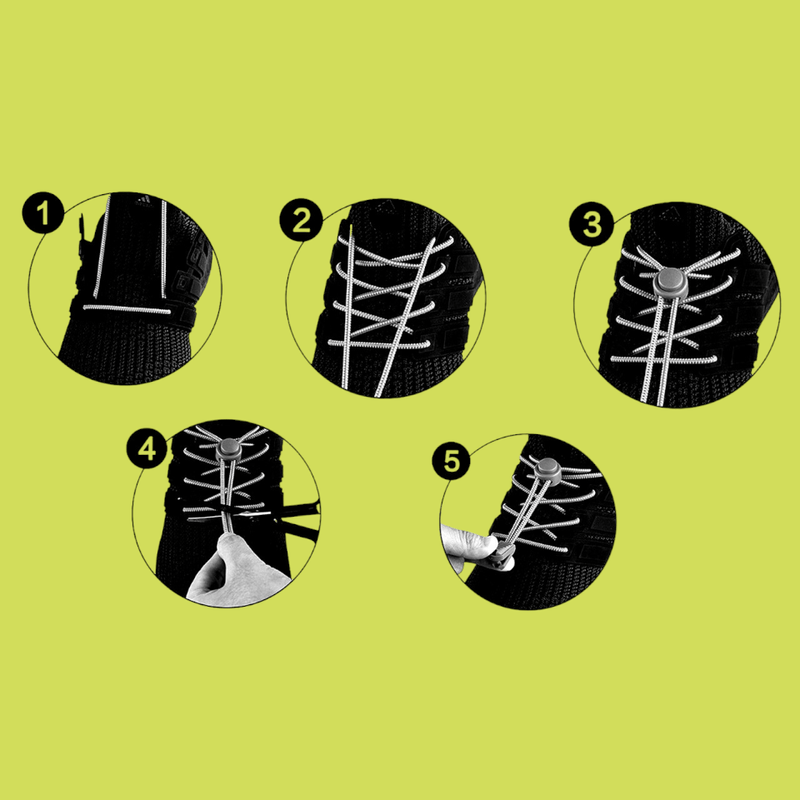 Fashion, accesorii si bijuterii - Femei - Incaltaminte femei - Accesorii incaltaminte - Sireturi elastice reflectorizante 120 cm, Galben neon - Infinity.ro