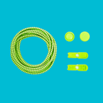 Fashion, accesorii si bijuterii - Femei - Incaltaminte femei - Accesorii incaltaminte - Sireturi elastice reflectorizante 120 cm, Galben neon - Infinity.ro