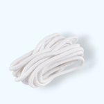Fashion, accesorii si bijuterii - Femei - Incaltaminte femei - Accesorii incaltaminte - Sireturi rotunde din bumbac, lungime 120 cm, Alb - Infinity.ro