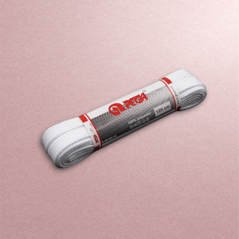 Fashion, accesorii si bijuterii - Femei - Incaltaminte femei - Accesorii incaltaminte - Sireturi plate din poliester 1 x 120 cm, Alb - Infinity.ro