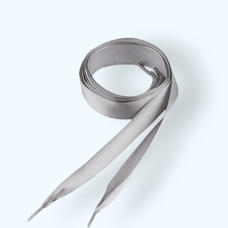 Fashion, accesorii si bijuterii - Femei - Incaltaminte femei - Accesorii incaltaminte - Sireturi satinate, 1.9 x 110 cm, Gri deschis - Infinity.ro