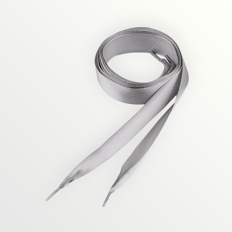 Fashion, accesorii si bijuterii - Femei - Incaltaminte femei - Accesorii incaltaminte - Sireturi satinate, 1.9 x 110 cm, Gri deschis - Infinity.ro