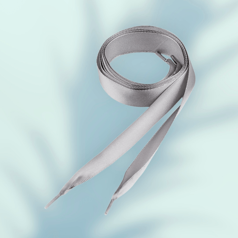 Fashion, accesorii si bijuterii - Femei - Incaltaminte femei - Accesorii incaltaminte - Sireturi satinate, 1.9 x 110 cm, Gri deschis - Infinity.ro