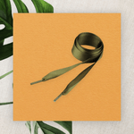 Fashion, accesorii si bijuterii - Femei - Incaltaminte femei - Accesorii incaltaminte - Sireturi satinate 1.9 x 110 cm, Kaki - Infinity.ro