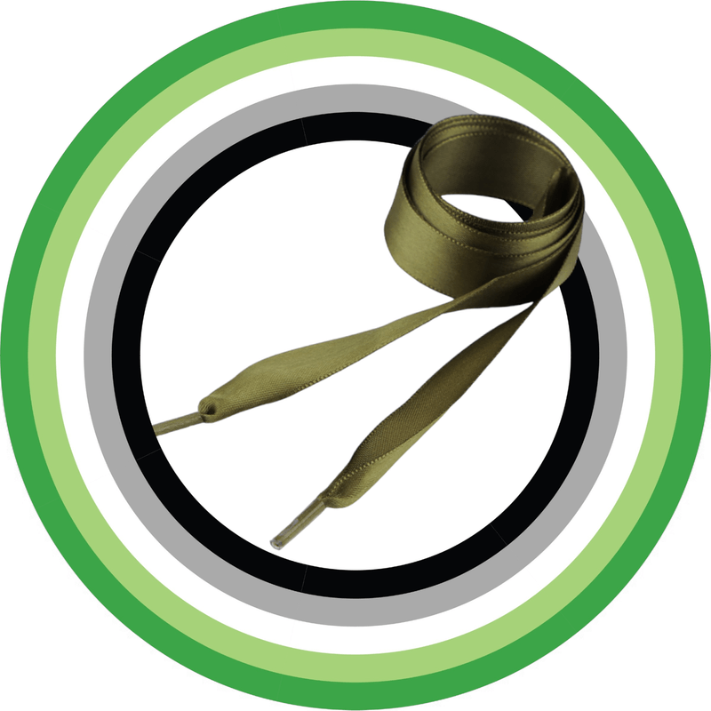 Fashion, accesorii si bijuterii - Femei - Incaltaminte femei - Accesorii incaltaminte - Sireturi satinate 1.9 x 110 cm, Kaki - Infinity.ro