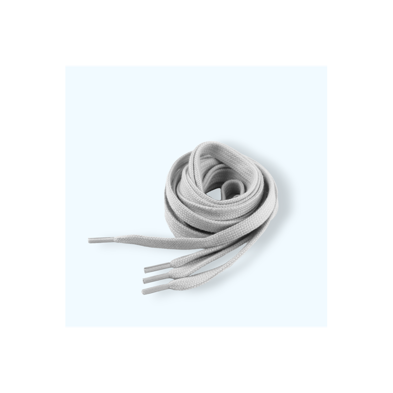 Fashion, accesorii si bijuterii - Femei - Incaltaminte femei - Accesorii incaltaminte - Sireturi plate din bumbac pentru pantofi / hanorace 130 cm, Gri deschis - Infinity.ro