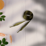 Fashion, accesorii si bijuterii - Femei - Incaltaminte femei - Accesorii incaltaminte - Sireturi satinate 1.9 x 110 cm, Kaki - Infinity.ro