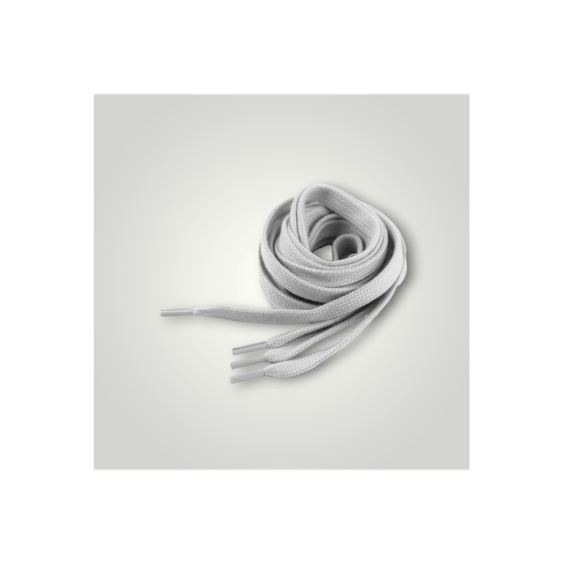 Fashion, accesorii si bijuterii - Femei - Incaltaminte femei - Accesorii incaltaminte - Sireturi plate din bumbac pentru pantofi / hanorace 130 cm, Gri deschis - Infinity.ro