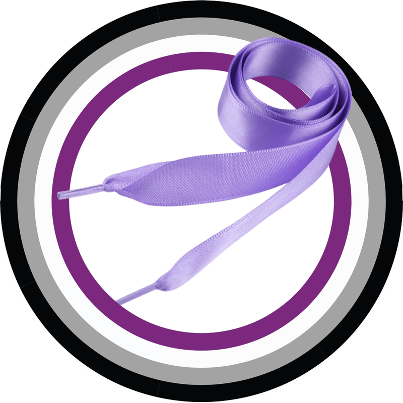 Fashion, accesorii si bijuterii - Femei - Incaltaminte femei - Accesorii incaltaminte - Sireturi satinate 1.9 x 110 cm, Mov - Infinity.ro