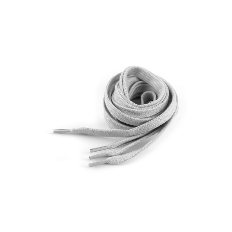 Fashion, accesorii si bijuterii - Femei - Incaltaminte femei - Accesorii incaltaminte - Sireturi plate din bumbac pentru pantofi / hanorace 130 cm, Gri deschis - Infinity.ro