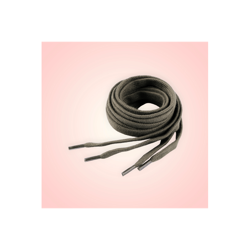 Fashion, accesorii si bijuterii - Femei - Incaltaminte femei - Accesorii incaltaminte - Sireturi plate din bumbac pentru pantofi / hanorace 130 cm, Kaki - Infinity.ro