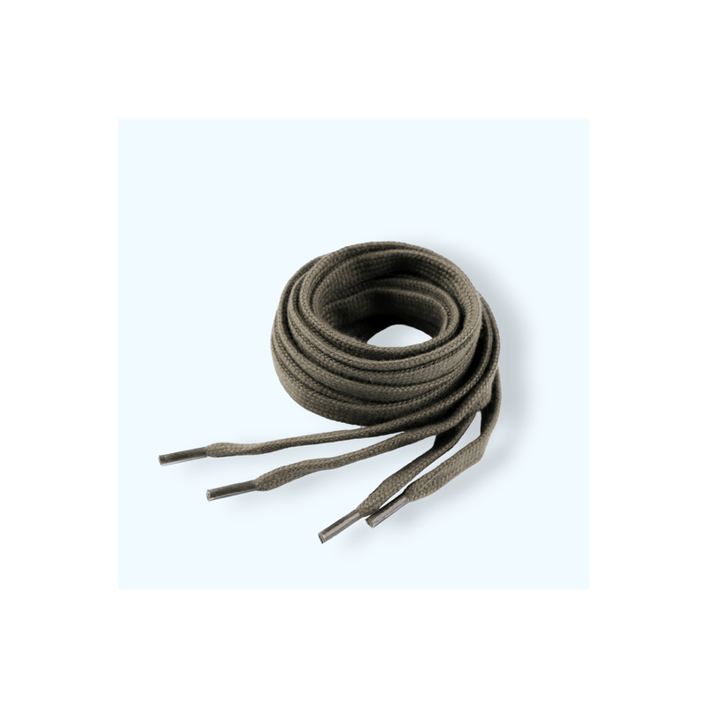 Fashion, accesorii si bijuterii - Femei - Incaltaminte femei - Accesorii incaltaminte - Sireturi plate din bumbac pentru pantofi / hanorace 130 cm, Kaki - Infinity.ro