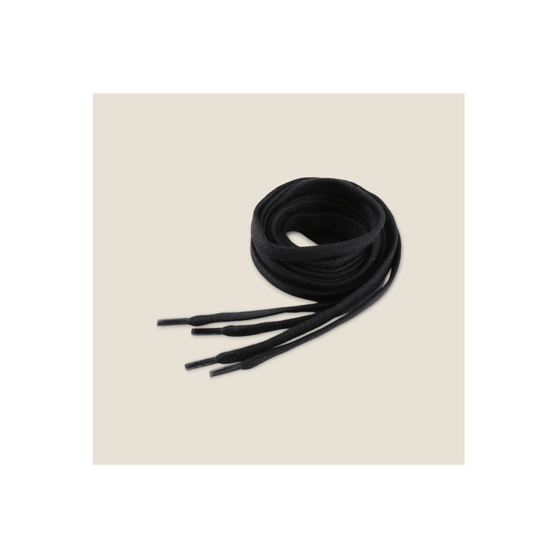 Fashion, accesorii si bijuterii - Femei - Incaltaminte femei - Accesorii incaltaminte - Sireturi plate din bumbac pentru pantofi / hanorace 130 cm, Negru - Infinity.ro