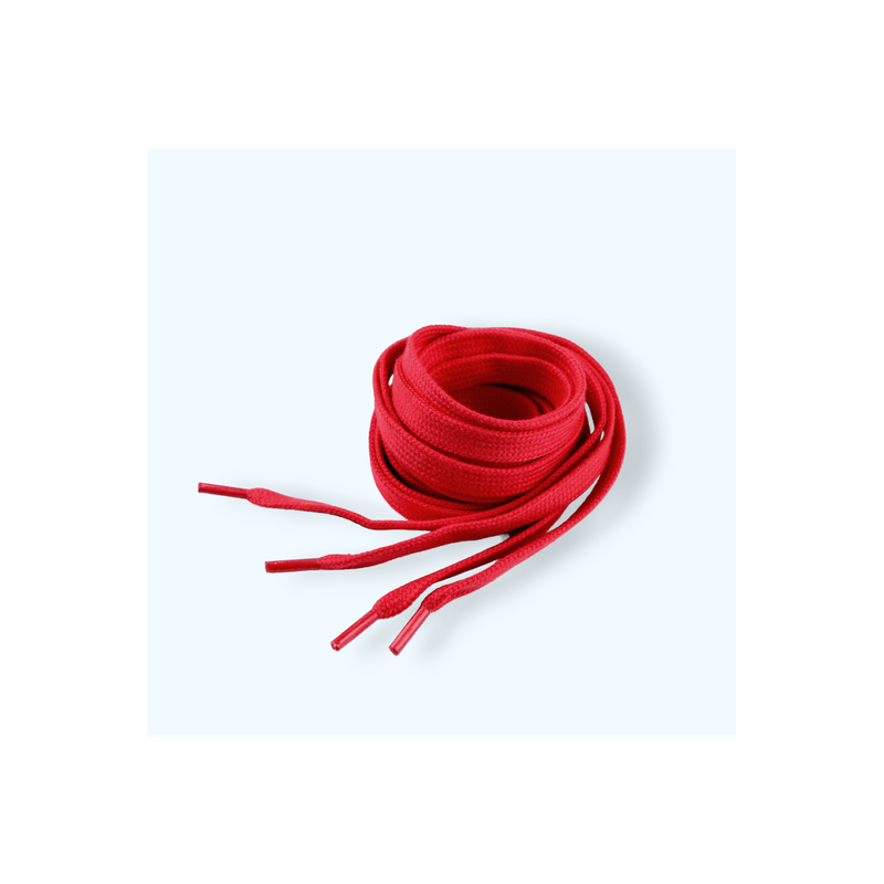 Fashion, accesorii si bijuterii - Femei - Incaltaminte femei - Accesorii incaltaminte - Sireturi plate din bumbac pentru pantofi / hanorace 130 cm, Rosu - Infinity.ro