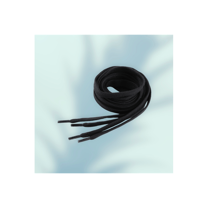 Fashion, accesorii si bijuterii - Femei - Incaltaminte femei - Accesorii incaltaminte - Sireturi plate din bumbac pentru pantofi / hanorace 130 cm, Negru - Infinity.ro