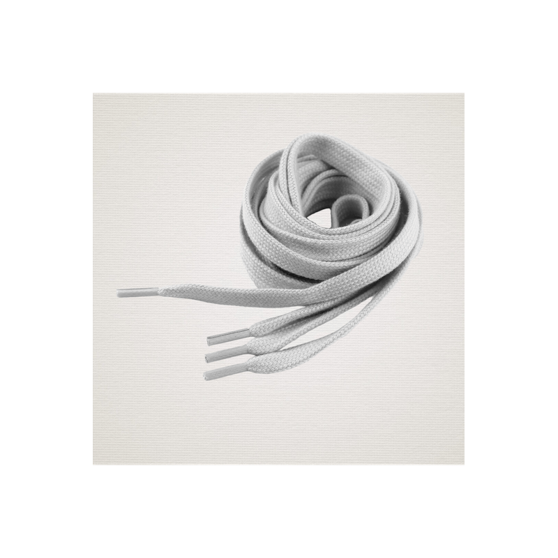 Fashion, accesorii si bijuterii - Femei - Incaltaminte femei - Accesorii incaltaminte - Sireturi plate din bumbac pentru pantofi / hanorace 130 cm, Gri deschis - Infinity.ro