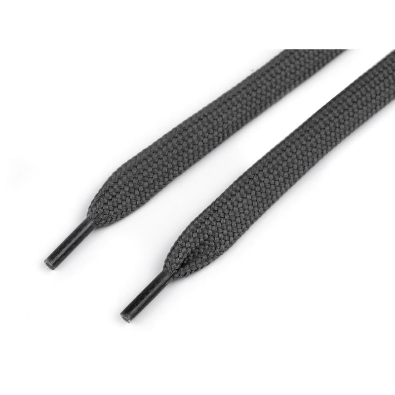 Fashion, accesorii si bijuterii - Femei - Incaltaminte femei - Accesorii incaltaminte - Sireturi plate din poliester pentru pantofi / hanorace 130 cm, Gri inchis - Infinity.ro