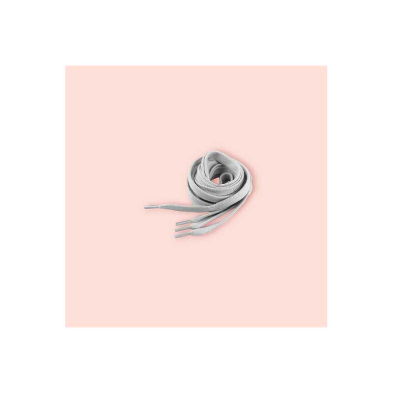 Fashion, accesorii si bijuterii - Femei - Incaltaminte femei - Accesorii incaltaminte - Sireturi plate din bumbac pentru pantofi / hanorace 130 cm, Gri deschis - Infinity.ro