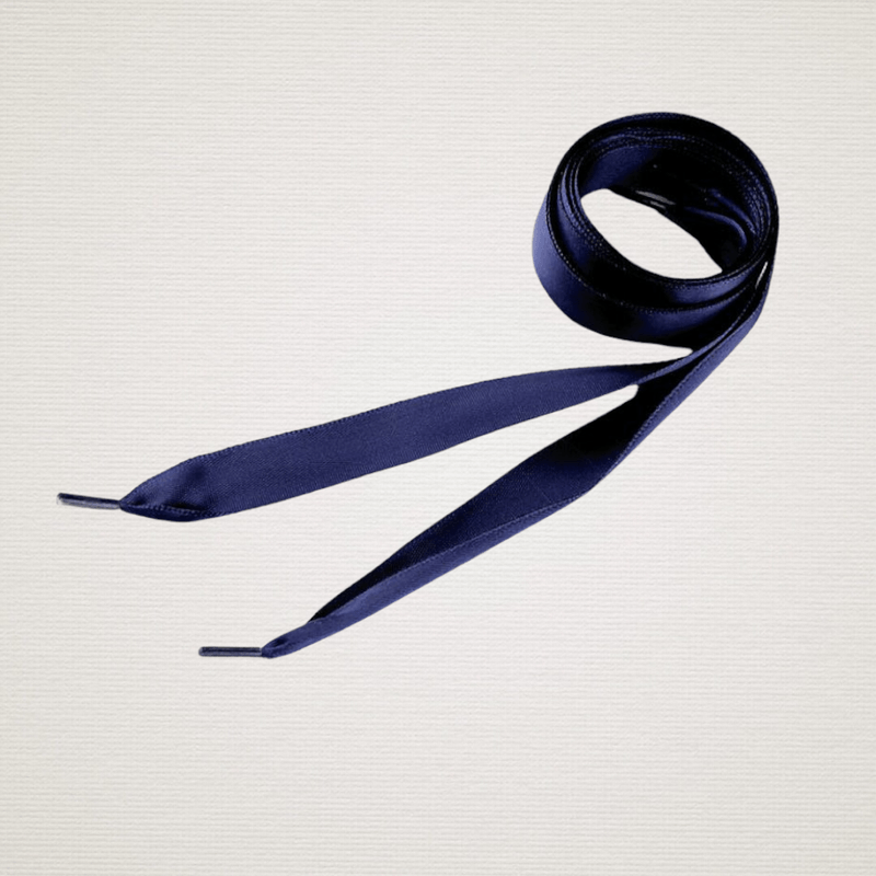 Fashion, accesorii si bijuterii - Femei - Incaltaminte femei - Accesorii incaltaminte - Sireturi satinate Kyrra, 1.9 x 110 cm, Bleumarin - Infinity.ro