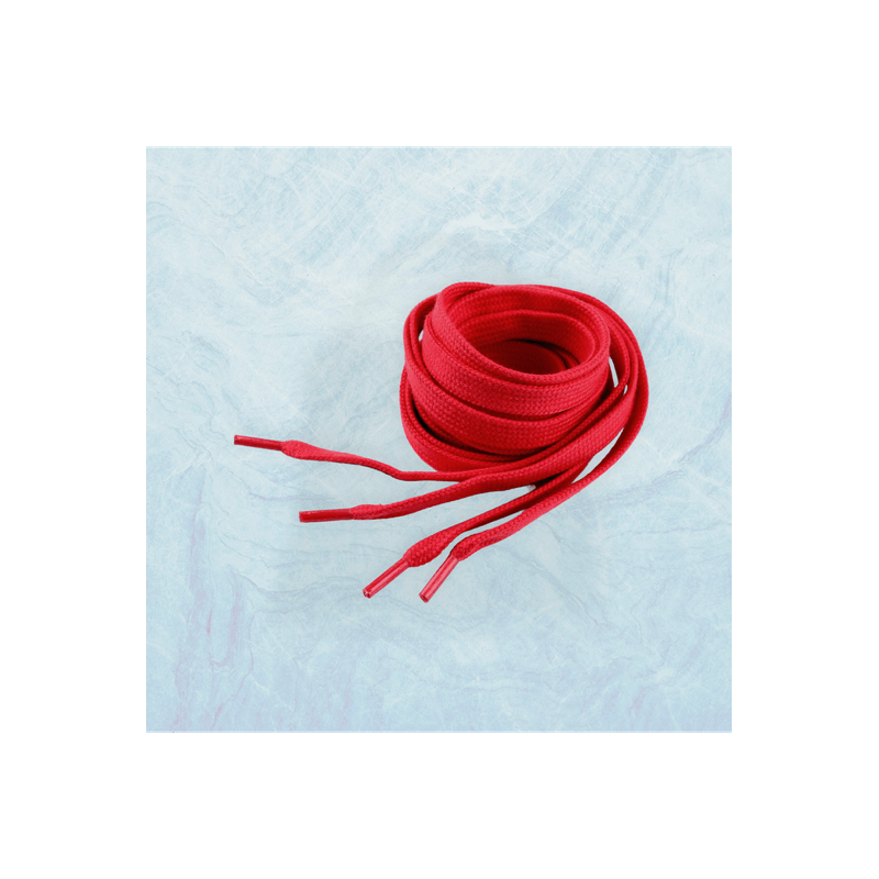 Fashion, accesorii si bijuterii - Femei - Incaltaminte femei - Accesorii incaltaminte - Sireturi plate din bumbac pentru pantofi / hanorace 130 cm, Rosu - Infinity.ro