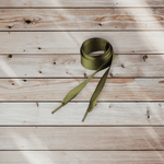 Fashion, accesorii si bijuterii - Femei - Incaltaminte femei - Accesorii incaltaminte - Sireturi satinate 1.9 x 110 cm, Kaki - Infinity.ro