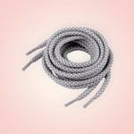 Fashion, accesorii si bijuterii - Femei - Incaltaminte femei - Accesorii incaltaminte - Set 2 sireturi rotunde poliester pentru incaltaminte si hanorace 130 cm, Gri alb - Infinity.ro