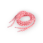 Fashion, accesorii si bijuterii - Femei - Incaltaminte femei - Accesorii incaltaminte - Set 2 sireturi rotunde poliester pentru pantofi sport 130 cm, Alb rosu - Infinity.ro