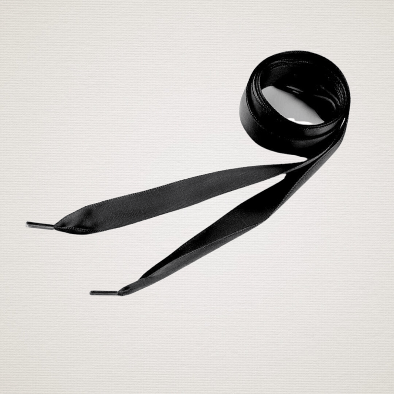 Fashion, accesorii si bijuterii - Femei - Incaltaminte femei - Accesorii incaltaminte - Sireturi satinate, 1.9 x 110 cm, Negru - Infinity.ro