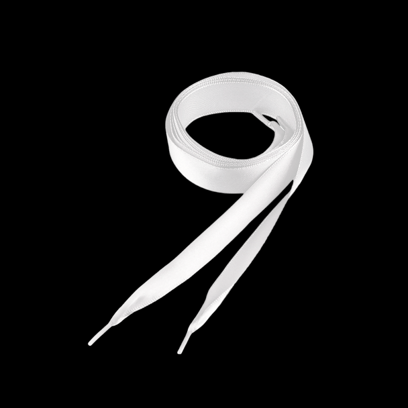 Fashion, accesorii si bijuterii - Femei - Incaltaminte femei - Accesorii incaltaminte - Sireturi satinate Kyrra, 1.9 x 110 cm, Alb - Infinity.ro