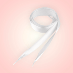 Fashion, accesorii si bijuterii - Femei - Incaltaminte femei - Accesorii incaltaminte - Sireturi satinate Kyrra, 1.9 x 110 cm, Alb - Infinity.ro