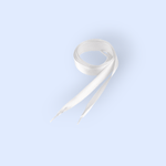 Fashion, accesorii si bijuterii - Femei - Incaltaminte femei - Accesorii incaltaminte - Sireturi satinate Kyrra, 1.9 x 110 cm, Alb - Infinity.ro