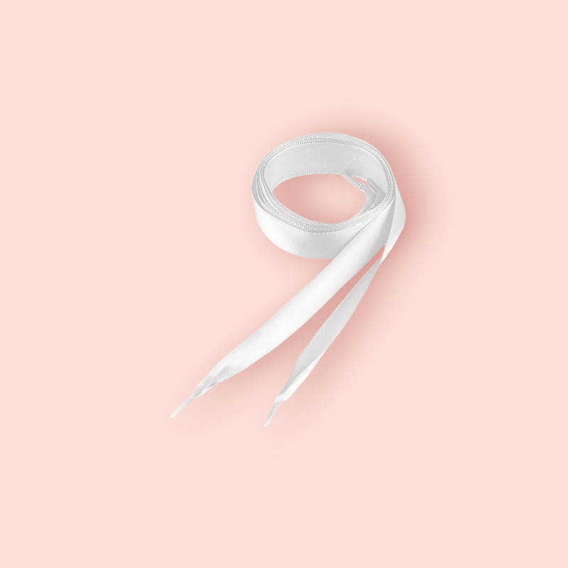 Fashion, accesorii si bijuterii - Femei - Incaltaminte femei - Accesorii incaltaminte - Sireturi satinate Kyrra, 1.9 x 110 cm, Alb - Infinity.ro