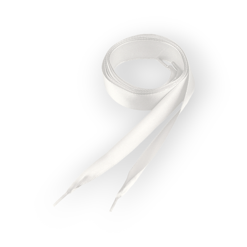 Fashion, accesorii si bijuterii - Femei - Incaltaminte femei - Accesorii incaltaminte - Sireturi satinate Kyrra, 1.9 x 110 cm, Alb - Infinity.ro