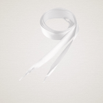 Fashion, accesorii si bijuterii - Femei - Incaltaminte femei - Accesorii incaltaminte - Sireturi satinate Kyrra, 1.9 x 110 cm, Alb - Infinity.ro