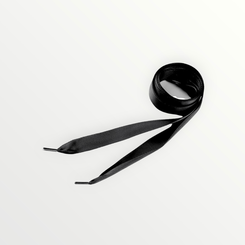 Fashion, accesorii si bijuterii - Femei - Incaltaminte femei - Accesorii incaltaminte - Sireturi satinate, 1.9 x 110 cm, Negru - Infinity.ro