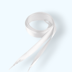 Fashion, accesorii si bijuterii - Femei - Incaltaminte femei - Accesorii incaltaminte - Sireturi satinate Kyrra, 1.9 x 110 cm, Alb - Infinity.ro