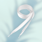 Fashion, accesorii si bijuterii - Femei - Incaltaminte femei - Accesorii incaltaminte - Sireturi satinate Kyrra, 1.9 x 110 cm, Alb - Infinity.ro