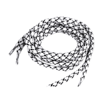 Fashion, accesorii si bijuterii - Femei - Incaltaminte femei - Accesorii incaltaminte - Set 2 sireturi rotunde poliester pentru pantofi sport 130 cm, Alb negru - Infinity.ro